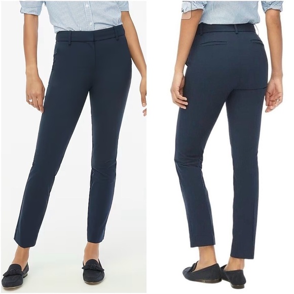 J. Crew Factory Women’s Tall Trouser Pant Navy 12T NWT New - Picture 1 of 11